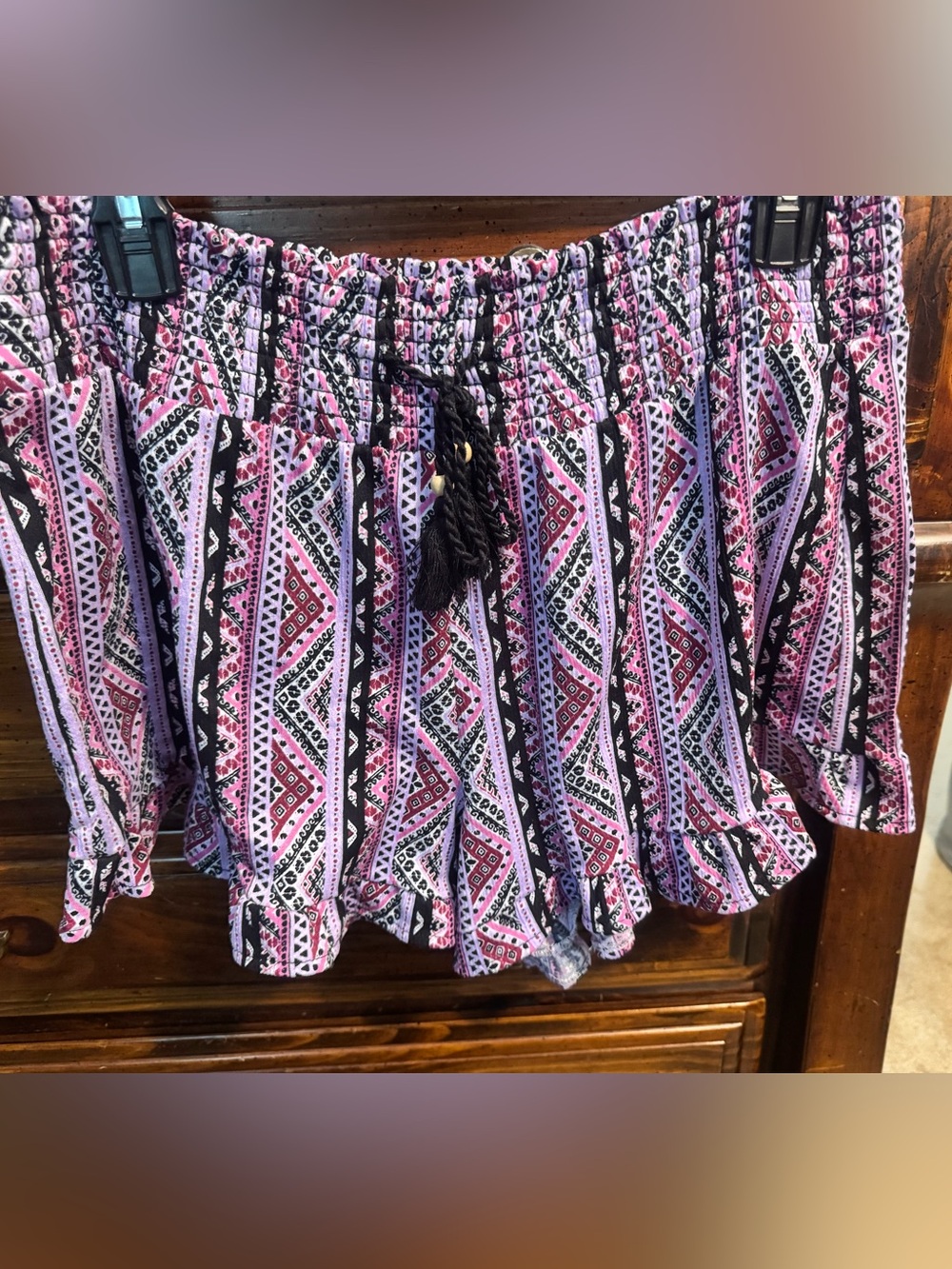 Women’s Purple Geometric Vibrant Shorts